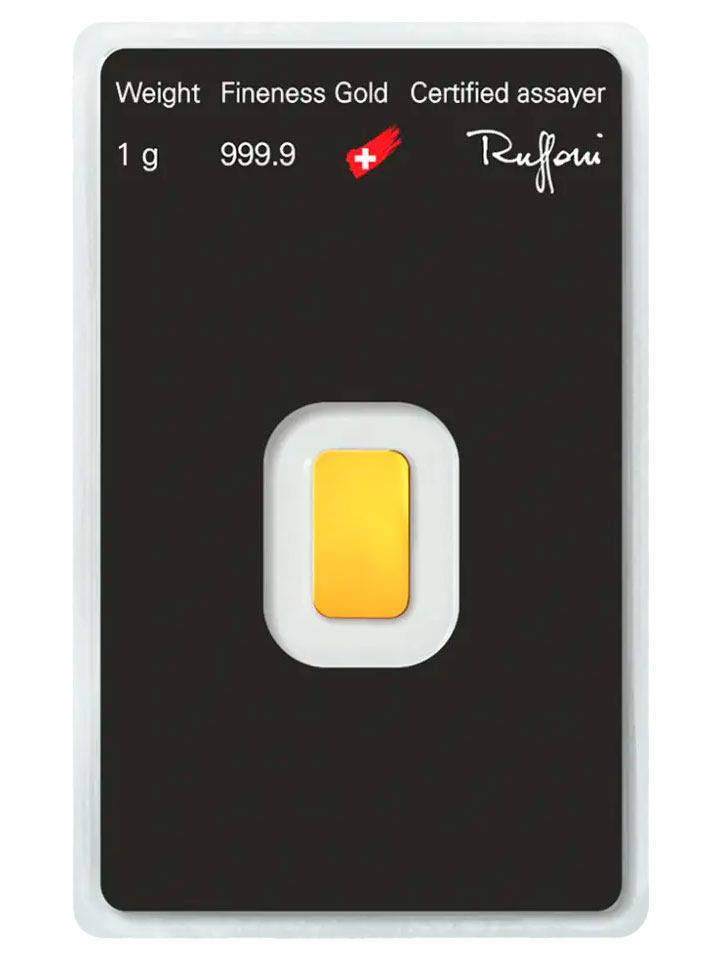 1g gold bar argor heraeus