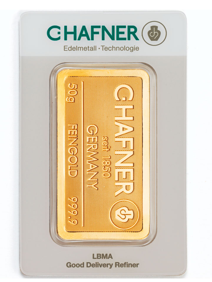 50g Gold Bar - C.Hafner